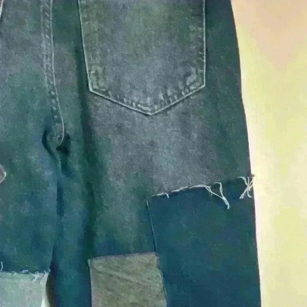 Free People We The Free Bare With Me Patchwork Boho Hippie Novelty Jeans 24 - Picture 11 of 16